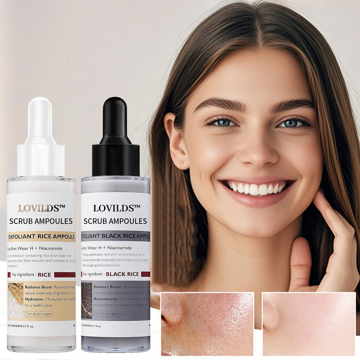 ⏰ Ends Today: 83% OFF-LOVILDS™ Rice Glow Exfoliating & Brightening Duo