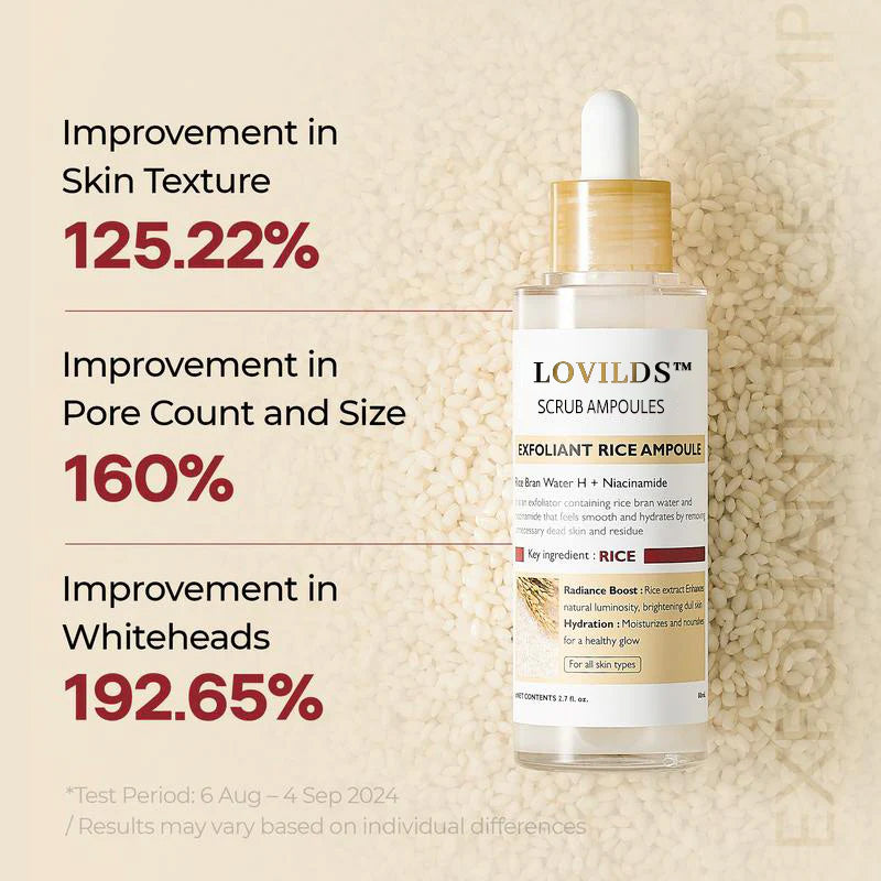 ⏰ Ends Today: 83% OFF-LOVILDS™ Rice Glow Exfoliating & Brightening Duo