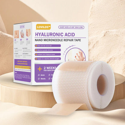LOVILDS™ Hyaluronic Acid Nano Microneedle Repair Tape🏥(Treatment of old and new scars, reduction of surgical scars, stretch marks, keloids, acne, burns, warts, dermatomes and varicose veins)