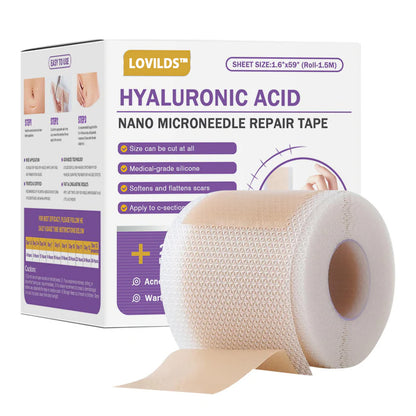 LOVILDS™ Hyaluronic Acid Nano Microneedle Repair Tape🏥(Treatment of old and new scars, reduction of surgical scars, stretch marks, keloids, acne, burns, warts, dermatomes and varicose veins)