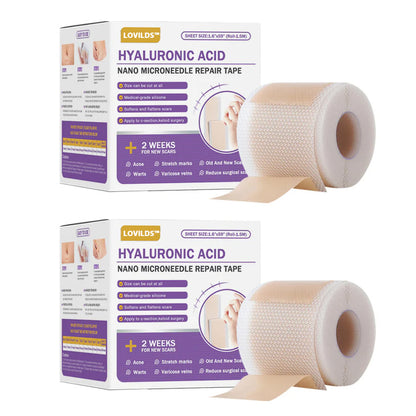 LOVILDS™ Hyaluronic Acid Nano Microneedle Repair Tape🏥(Treatment of old and new scars, reduction of surgical scars, stretch marks, keloids, acne, burns, warts, dermatomes and varicose veins)